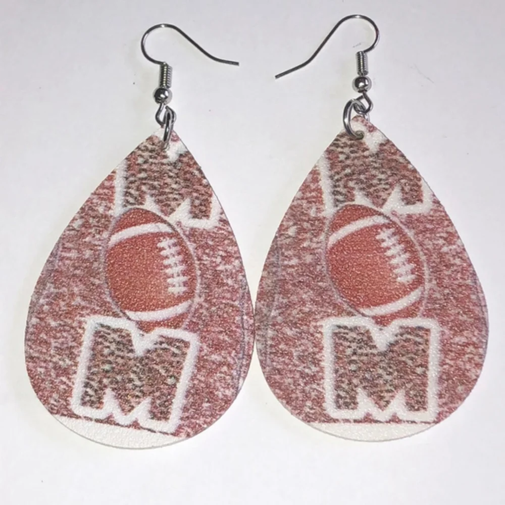 Football Mom Teardrop Earrings